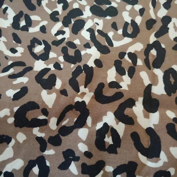 EUC Merona Brown Black Leopard Animal Print High Waisted Pencil Mini Skirt 4 - Picture 6 of 11